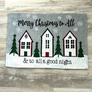 NWOT Christmas mat/wall hanging 19” x 13”.